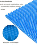 High Density Acoustic Foam Panels For Room Noise Reduction Water Resistant Soundproof Wall Pads With Tight Adhesive Backing, blue polyurethane material.