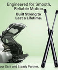 Trunk Gas Strut Lift Support For Smart FORFOUR 454 Hatchback 2004 2005 2006 Heavy Duty Boot Lid Shock Absorber With Carbon Steel Cylinder Sealed Tube Design Corrosion Resistant Piston Rod Easy Install Replacement, trunk open view