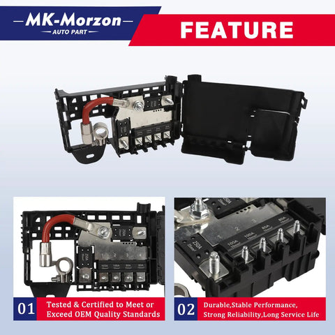 Heavy Duty Fuse Box Battery Terminal With Tough Cover For Chevy Cruze showing wiring connections and protective cover in detail.