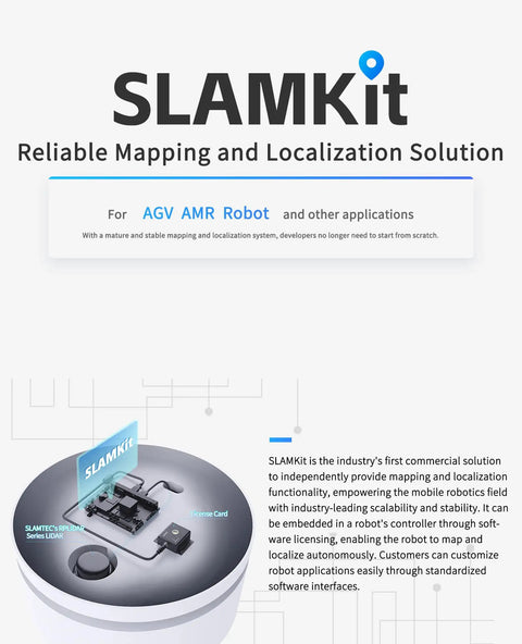 RPLidar SLAMKit License Card for RPlidar Series with 1 cm precision, enabling ultra-large scale mapping and real-time localization