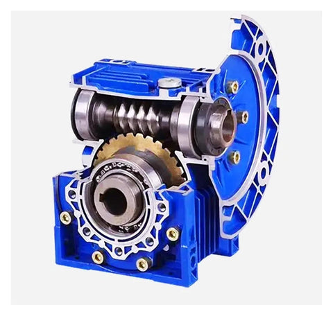 Round Flange Worm Gearbox Reducer for Industrial Use with 30 to 80 to 1 Ratios Input Options 14mm 19mm 24mm and 25mm Output Shaft