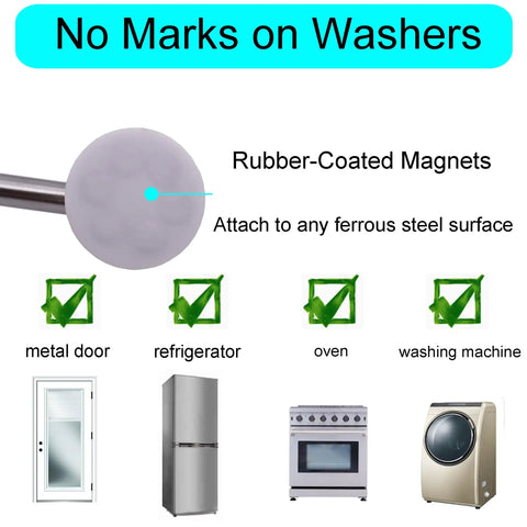 Premium Adjustable Magnetic Laundry Gap Rail And Appliance Guard Fence To Catch Dropped Socks Behind Washer Or Dryer With Smooth Track For Cramped Utility Rooms And Total Home Hack Game Changers