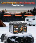 Beefy 12.8V LiFePO4 Battery With Bluetooth 200A BMS in snow, low temperature protection for RV solar marine off grid