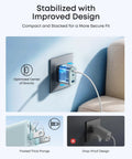 Three Port USB C Charger With 70W Max Per Port And Type C PD Fast Charging For MacBook Pro And Other Laptops Travel Friendly Ultra Compact Keeps Devices Powered On The Go, compact wall charger in outlet