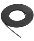 Solid Grip 6Mm GT2 Timing Belt For 3D Printers Steel Reinforced Polyurethane Coating Black open design spiral cut profile.