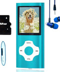Dope 32GB MP3 Player With FM Radio And Voice Recorder One Point Eight Two Inch LCD Screen Blue Includes 32GB SD Card USB Port