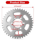 40T Rear Sprocket For 35 Chain Go Kart Quad Mini Bike Dirt Bikes Replacement Part With Burn Marked Surface dimensions diagram