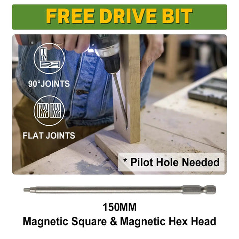 Using Pocket Hole Screws Assortment Kit 720 Pieces In 5 Sizes For Indoor And Outdoor Projects with free 150mm drive bit