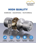 Two Sets Keyed Alike Entry Door Knob And Deadbolt Lock Combo Set For Front Door With Satin Nickel Finish All Keys The Same