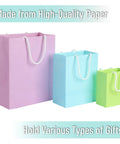 Pastel Gift Bags With Handles, 8 Pack, Assorted Sizes, Durable Eco Friendly Paper Bags For Gifts, Weddings, Birthdays