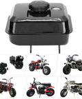 Gas Tank With Fuel Level Gauge Kit Built For Predator 212 And Clone Engines, shown with compatible mini bikes and go-karts