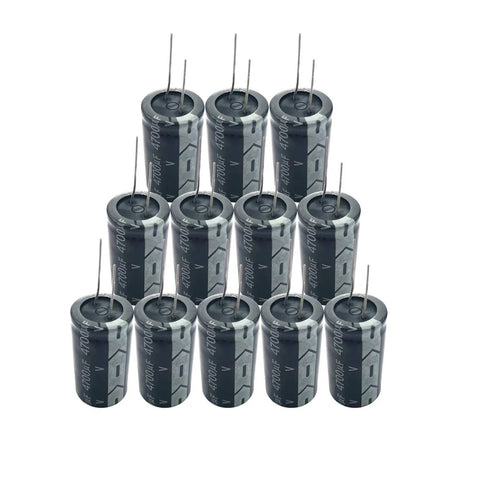 12 Pack 4700uF 25V Aluminum Electrolytic Capacitors 16x25mm for DIY soldering, Arduino projects, and electronics repair
