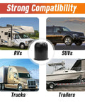 Two Pack Trailer Push Through Center Caps And Lug Nut Set For Trucks And RVs, 3.19 Inch Wheel Center Caps with vehicle types