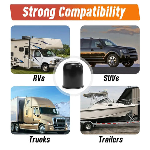 Two Pack Trailer Push Through Center Caps And Lug Nut Set For Trucks And RVs, 3.19 Inch Wheel Center Caps with vehicle types