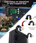 2 In 1 pH And Temperature Monitor Kit With BNC Probe Auto Buffer Recognition 0 To 14 pH Range displayed hanging on aquarium