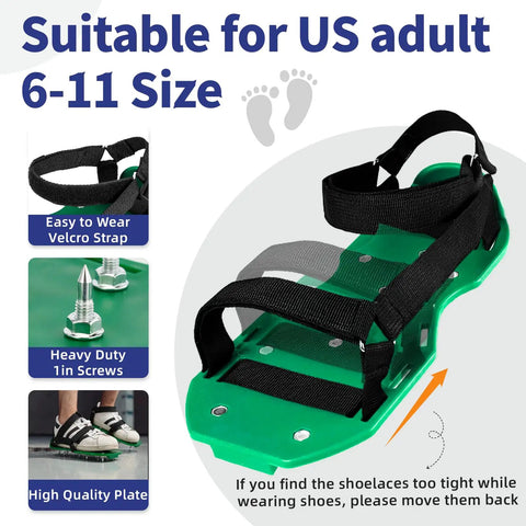 Pro Grade Self Leveling Concrete Tool Kit shoe spikes with velcro straps for epoxy floors and garage coatings