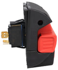 Heavy Duty On Off Toggle Switch For Bosch 4100 And 4100Dg Table Saw Replacement Power Cutoff Button, side view with red handle.