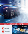 Portable Tire Inflator Air Compressor With Digital Pressure Gauge Auto Stop and 150 PSI, 12000mAh Battery Powered.