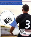 Built Tough 8 Piece Football Backplate Screw Kit With Truss Head Bolts Slotted Fasteners And Rubber Washer Gaskets To Lock Down Your Court Setup In Clean Square Black Hardware Finish, displayed in a protective case.