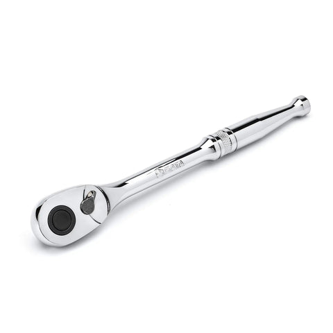 Shiny metal 72-tooth ratchet from Beefy 60-Piece 3/8 Inch Drive Socket Set With Standard And Deep Sockets, ideal for home garage repairs.