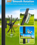 2 Pack Magnetic Golf Cart Phone Holder N52 Super Strong Magnets Grip Tight One Hand Operation Snap Secure Mount Fits Ezgo Club Car Yamaha demonstrating 360 degrees rotation for flexible viewing.