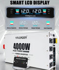 Rig Ready 4000W Power Inverter Turns 12V Battery Voltage Into 110V Household Power With Wireless Remote, featuring LCD display.