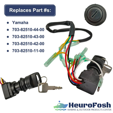 Remote Ignition Switch Key Assembly For 2 And 4 Stroke Outboard Motors 6 To 300 HP Fits Wide Range Models 1998 2013 703