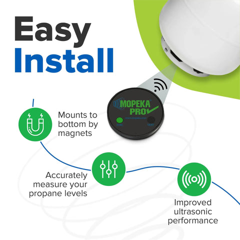 Bluetooth Ultrasonic Level Sensor For Propane And Water Tanks Up To 250 Gallons Universal Tank Monitor with magnetic base