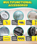 Multifunctional accessories for Hella Efficient Handheld Pressurized Steam Cleaner With Auto Spray Mode And 13 Piece Kit.