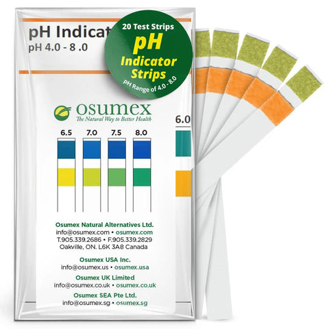 pH Test Strips For Urine And Saliva, 20 Count, Easy To Use Litmus Paper Strips For Home Health Monitoring package