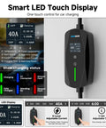 Smart LED Touch Display for Heavy Duty Level 2 Ev Charger Brings Kickass Charging Juice With 40 Amp Output.