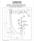 Technical diagram of Tubular 27 Inch Cable Drive Bath Waste in Sleek Matte Black with rotary knob, pop-up stopper and strainer plate.