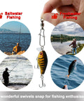 Duo Lock Ball Bearing Snap Swivels For Fishing Lures And Tackle, Easy Open Barrel Swivels For Quick Lure Swaps And Heavy Duty Saltwater Snaps That Handle Big Fish And Rough Tides, brass stainless duo-lock swivel on lure
