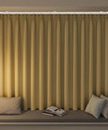 Heavy Curtain Tracks For Bay Windows With Silent Sliding Rods, Adjustable 3.3Ft To 19.7Ft Wall Or Ceiling Mount System In White
