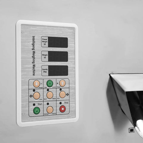 Control panel of Top Tier Automatic Powder Filling Machine With Precise 0.2g Accuracy And Fast 2 To 5 Second Dispensing Speed.