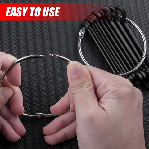 Mini SAE Ten Piece Wrench Set With Open End And Box End Wrenches Zipper Bag And Key Ring For Small Fasteners From Five Thirty Second To Seven Sixteenth Inch, key ring being opened
