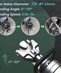 Battle Tested Electric Rebar Bender And Hydraulic Steel Bar Straightener With Built Tough Frame for 0-90 degree bends and 22mm max rebar.
