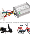 24V 1000W Brushed Electric Speed Controller For E Bike Conversion With Smart Mcu Chip Protection, with colored wires and connectors.