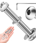 Assorted 1/4-20 stainless steel hardware kit with bolts, nuts, washers and screws for DIY, machinery, marine, and outdoor projects.