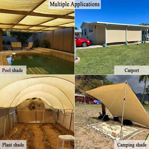 90 Percent UV Blocking Shade Cloth 12x20 Ft Pergola Shade Cover With Reinforced Grommets Privacy Screen for multiple outdoor uses
