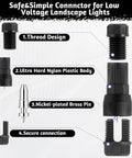 60 Pack Low Voltage Waterproof Landscape Light Cable Connectors 12 20 Gauge Wire Connectors with thread design and brass pin