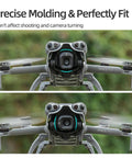 Gimbal Camera Lens Hood For DJI Mini 5 Pro Drone Anti Glare Shield with stable fit shown front view.