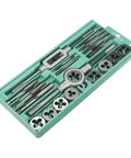 Professional Alloy Steel Tap Die Set In M3 To M12 Metric Sizes For Heavy Machining Jobs Build Strong Threads By Hand Or Machine With Tough Tools That Get The Job Done Smooth And Fast. open case