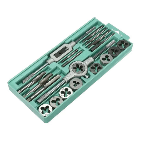 Professional Alloy Steel Tap Die Set In M3 To M12 Metric Sizes For Heavy Machining Jobs Build Strong Threads By Hand Or Machine With Tough Tools That Get The Job Done Smooth And Fast. open case