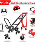 Heavy Duty Stair Climbing Hand Truck With 1000 Pounds Capacity 4 In 1 Convertible Dolly Cart Foldable features and parts