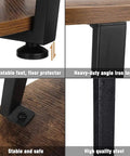 Round Two Tier Side Table With Open Storage Shelf, Anti Scratch Protective Pads, Kid Safe Curved Edges, Straight Up Sturdy Metal End Table For Cozy Living Rooms And Bedrooms adjustable feet and metal leg detail