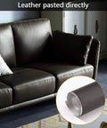 Large Leather Repair Patch Self Adhesive Tape For Furniture And Home Decor 17.3x78.7 Inches on brown sofa