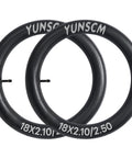 2 Pack 18 Inch Heavy Duty Bike Tubes 18x2.10 To 18x2.50 AV32mm Schrader Valve 52 By 64 By 355 Inner Tubes For Bicycle Tires