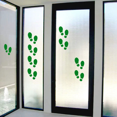 20 Pairs 40 Green Footprint Stickers For Kids Shoes Prints Decals For Floor Walls And Stairs To Guide Directions Celebrate St Patrick's Day