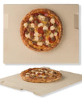 Pizza Stone For Oven And Grill 15 X 12 Inch Cordierite Baking Stone With Four Built In Handles 7.4 Lb Heavy Duty Thermal Shock Resistant For Crispy Crust